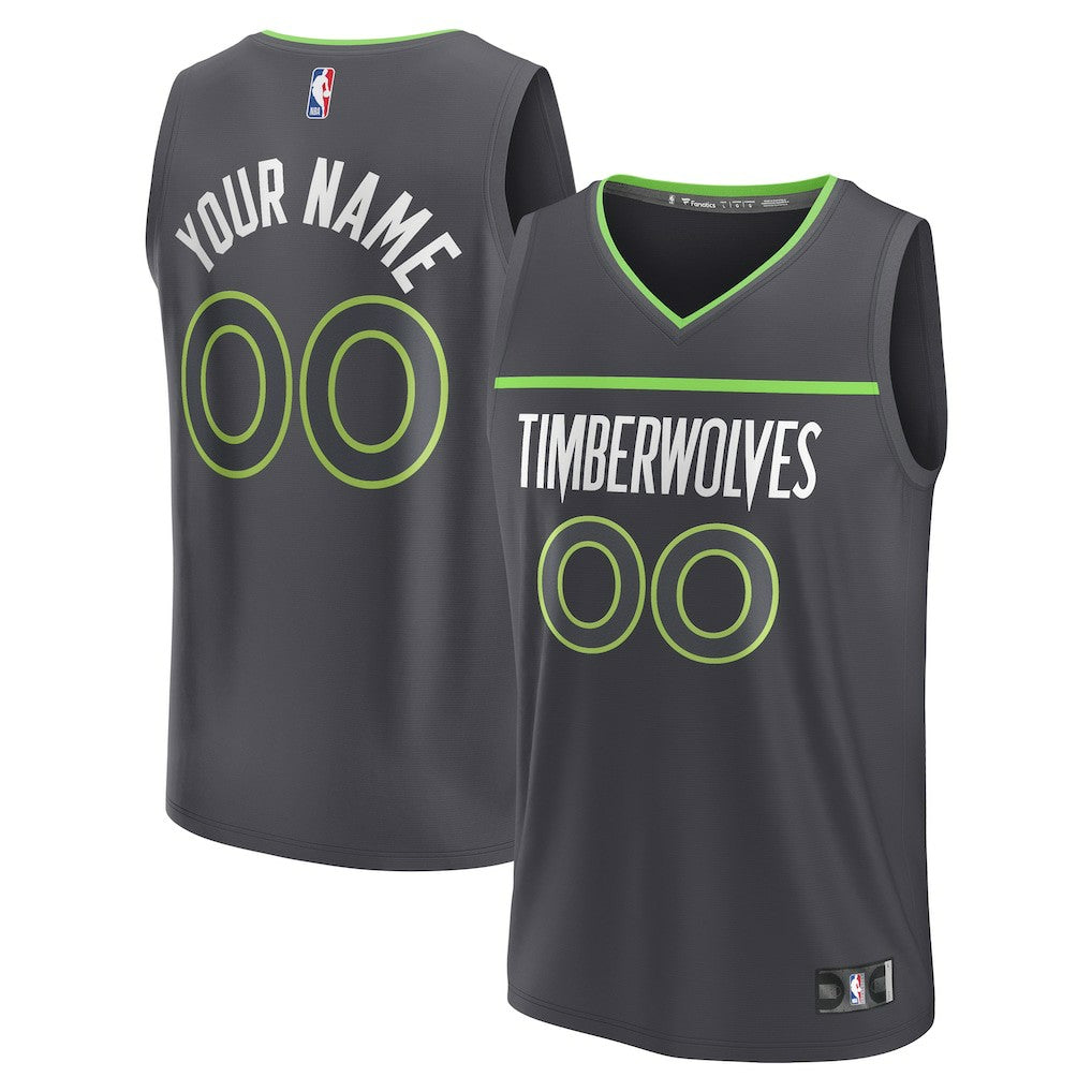 Black Minnesota Timberwolves Youth Custom Fast Break Jersey | NBA