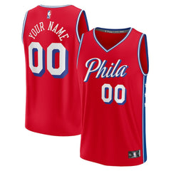 Red Philadelphia 76ers Youth Fast Break Replica Custom Jersey | NBA