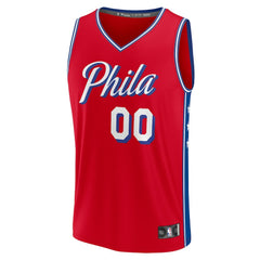 Red Philadelphia 76ers Youth Fast Break Replica Custom Jersey | NBA