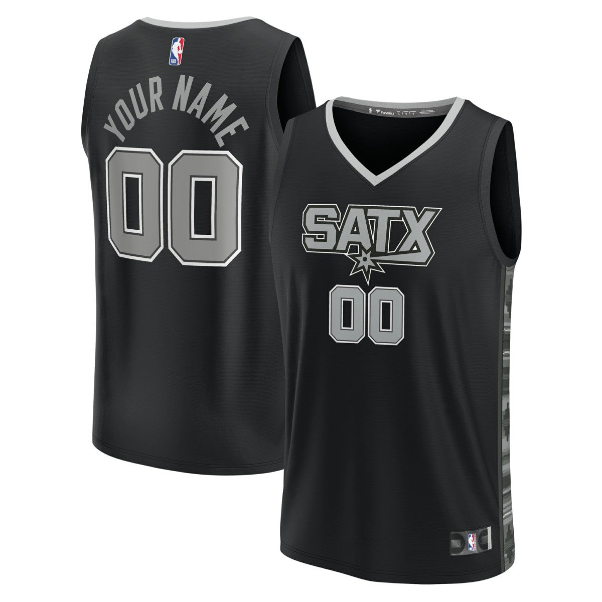 Black San Antonio Spurs Youth Fast Break Replica Custom Jersey | NBA