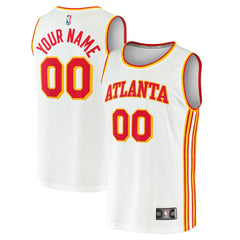 White Atlanta Hawks Fast Break Custom Replica Jersey | NBA