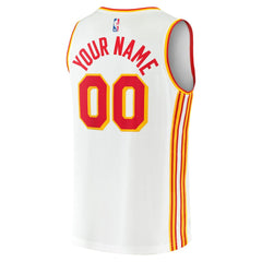 White Atlanta Hawks Fast Break Custom Replica Jersey | NBA