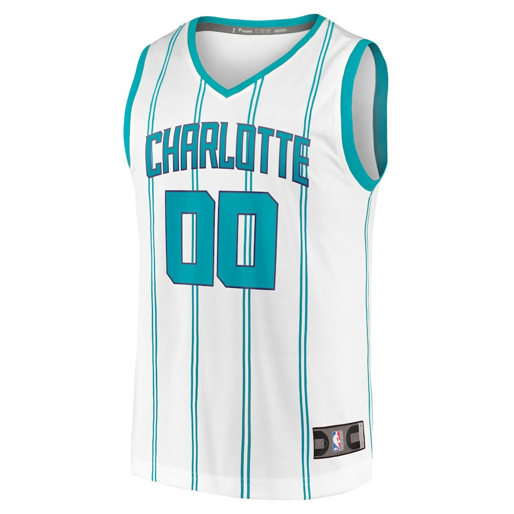 White Charlotte Hornets Fast Break Custom Replica Jersey | NBA