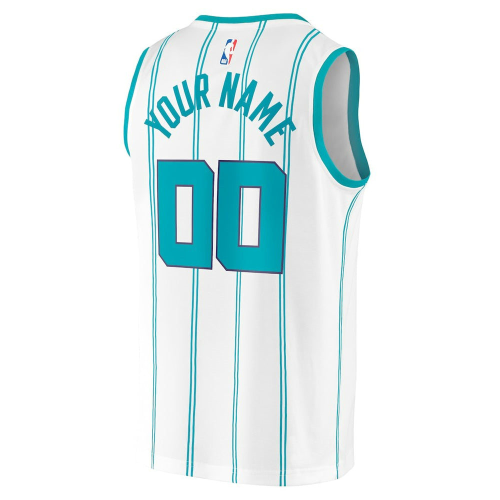 White Charlotte Hornets Fast Break Custom Replica Jersey | NBA