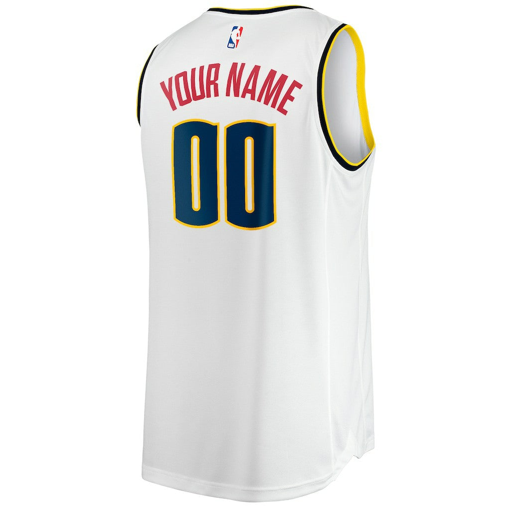 White Denver Nuggets Fast Break Custom Replica Jersey sale | NBA