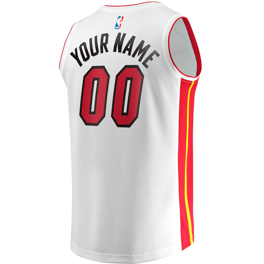 White Miami Heat Fast Break Custom Replica Jersey | NBA