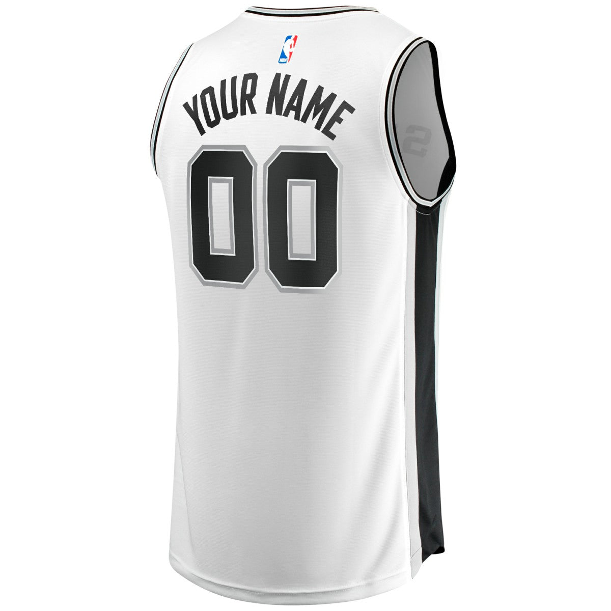 White San Antonio Spurs Fast Break Custom Replica Jersey | NBA