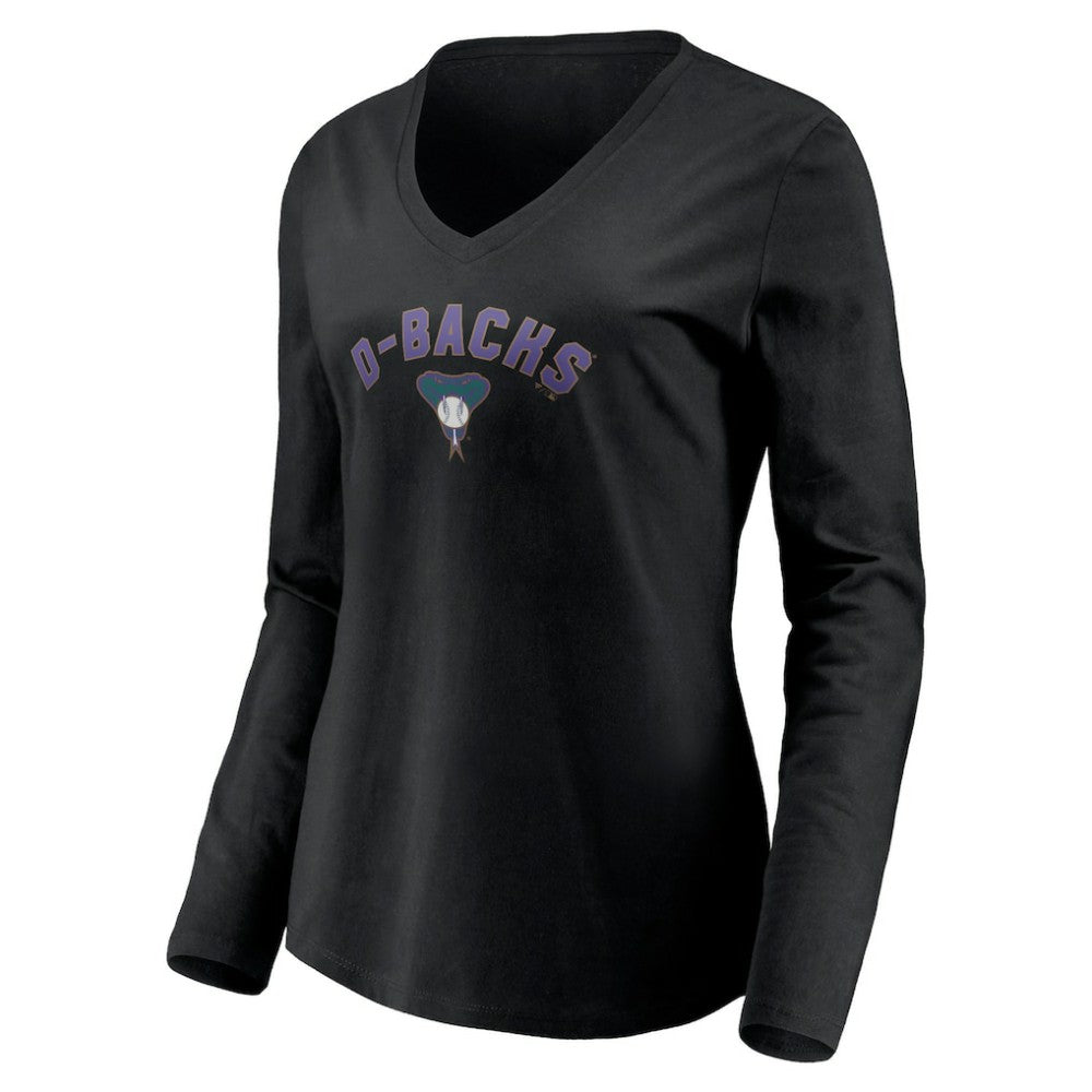 Arizona Diamondbacks Women's Cooperstown Collection Personalized Winning Streak Long Sleeve V-Neck T-Shirt - MLB T-shirts