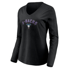 Arizona Diamondbacks Women's Cooperstown Collection Personalized Winning Streak Long Sleeve V-Neck T-Shirt - MLB T-shirts