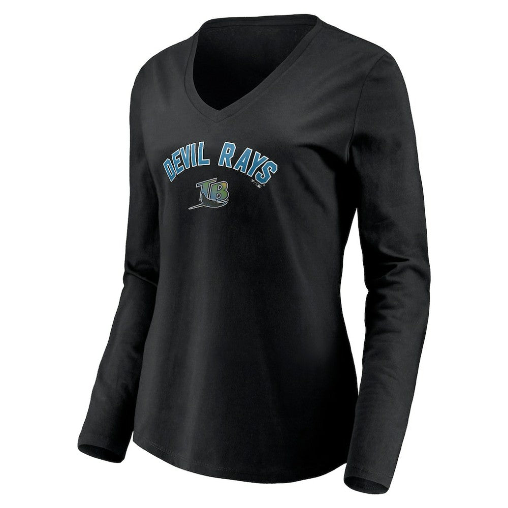 Tampa Bay Rays Women's Cooperstown Collection Personalized Winning Streak Long Sleeve V-Neck T-Shirt - MLB T-shirts