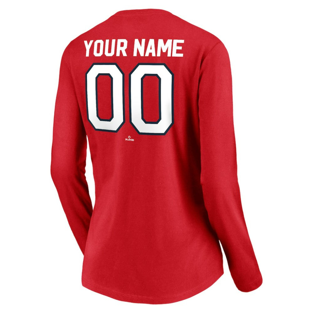 Washington Nationals Women's Cooperstown Collection Personalized Winning Streak Long Sleeve V-Neck T-Shirt - MLB T-shirts