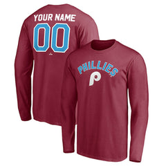 Philadelphia Phillies Personalized Cooperstown Collection Alternate Winning Streak Long Sleeve T-Shirt - MLB T-shirts