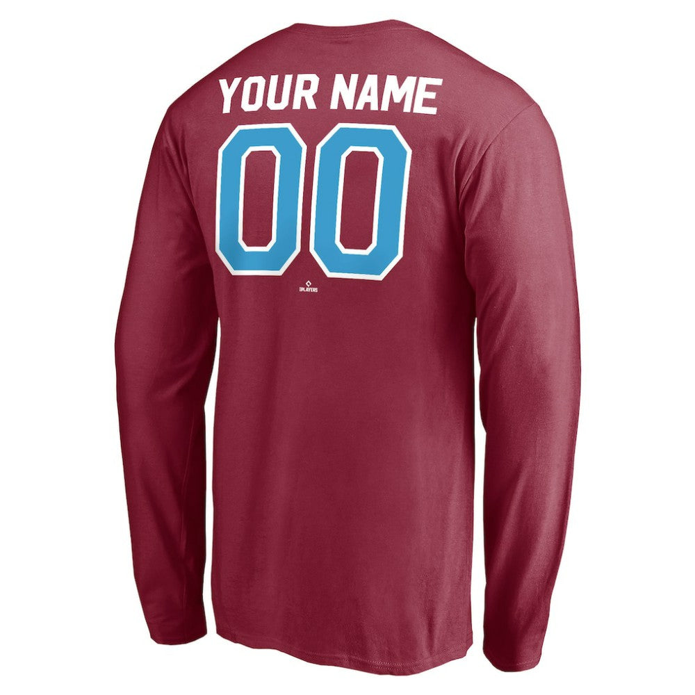 Philadelphia Phillies Personalized Cooperstown Collection Alternate Winning Streak Long Sleeve T-Shirt - MLB T-shirts