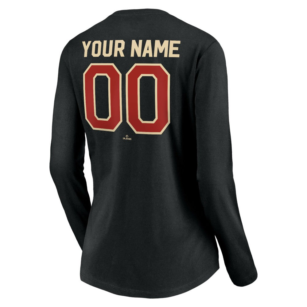 Houston Astros Women's Personalized Cooperstown Collection Alternate Winning Streak Long Sleeve V-Neck T-Shirt - MLB T-shirts