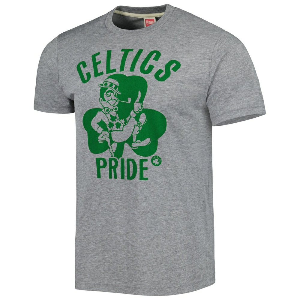 Heather Gray Boston Celtics Homage Unisex Hometown Hyper Local Tri-Blend T-Shirt | NBA
