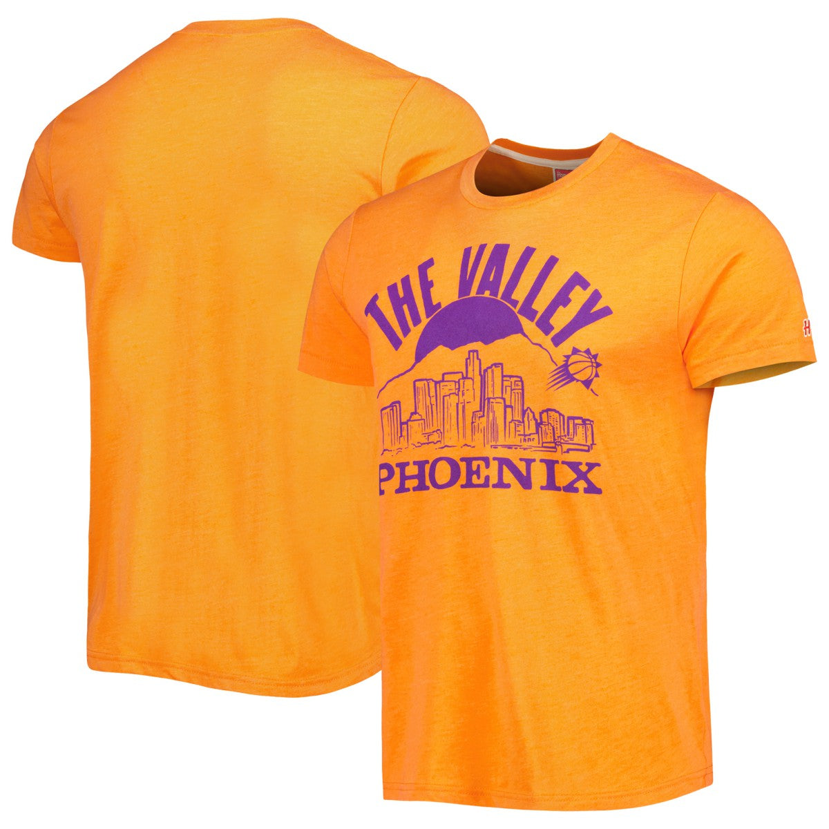 Orange Phoenix Suns Homage Unisex Hometown Hyper Local Tri-Blend T-Shirt | NBA