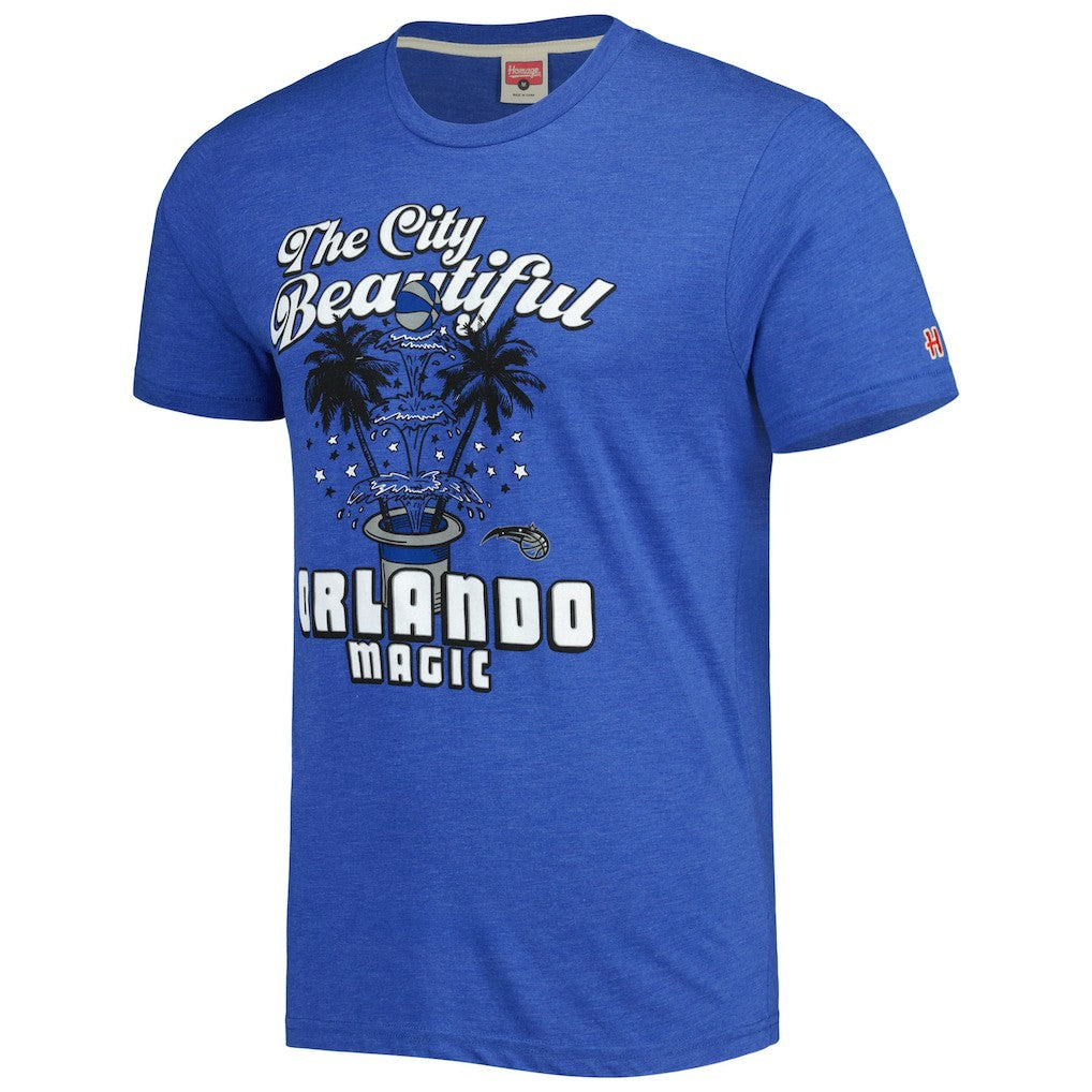 Royal Orlando Magic Homage Unisex Hometown Hyper Local Tri-Blend T-Shirt | NBA