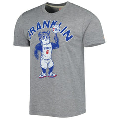 Heather Gray Philadelphia 76ers Homage Unisex Team Mascot Tri-Blend T-Shirt | NBA