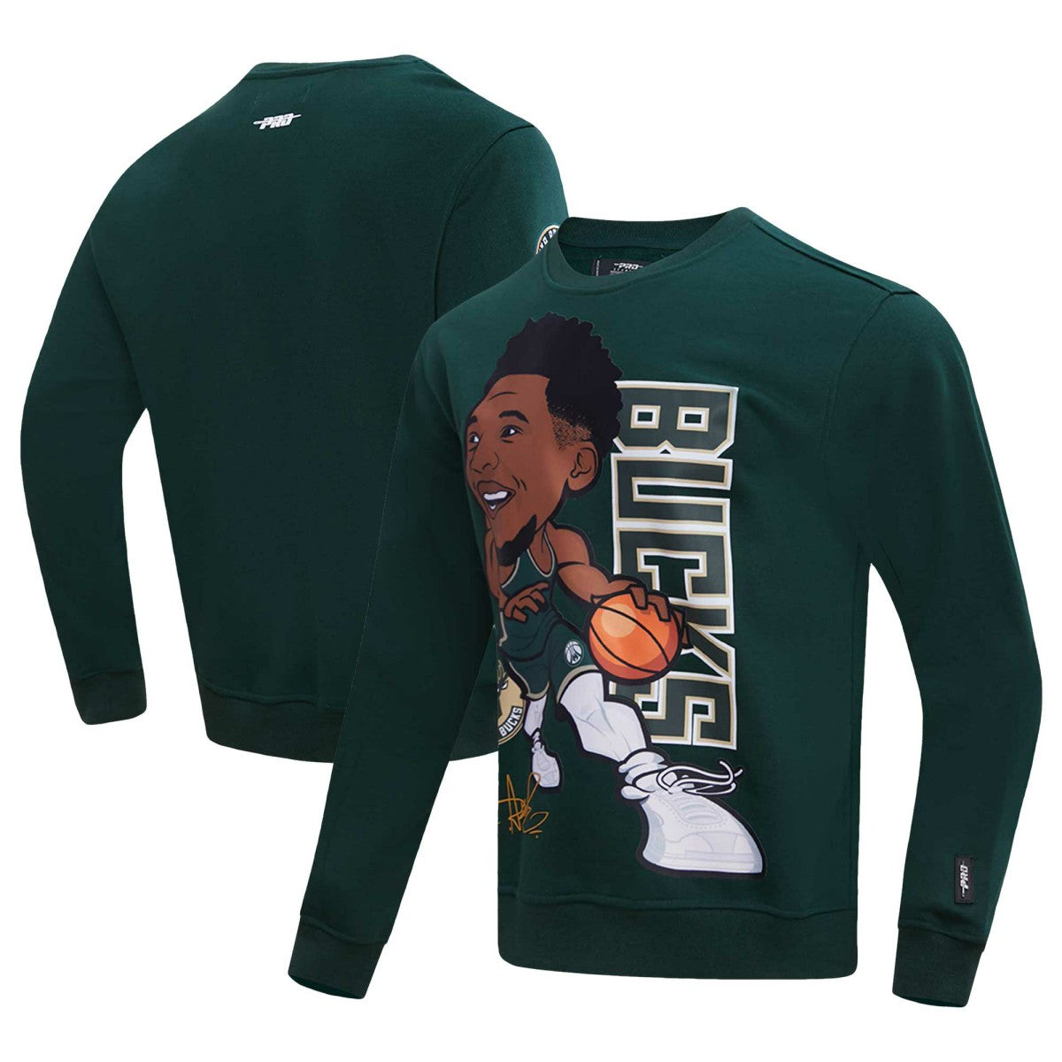 Hunter Green Giannis Antetokounmpo Milwaukee Bucks Pro Standard Avatar Pullover Sweatshirt | NBA