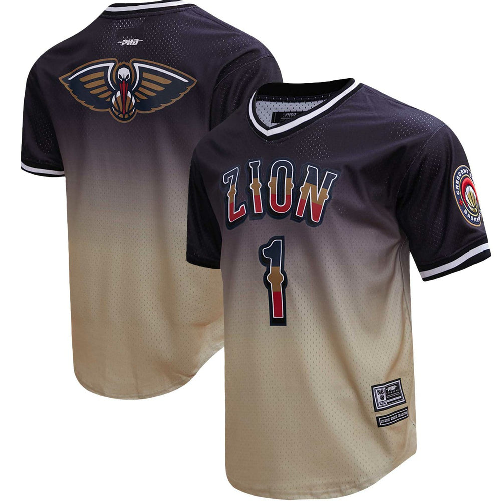 Black/Gold Zion Williamson New Orleans Pelicans Post Ombre Name & Number T-Shirt | NBA