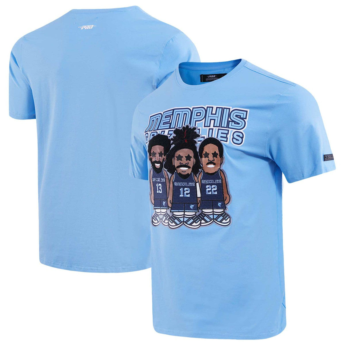Light Blue Jaren Jackson Jr., Ja Morant, Desmond Bane Memphis Grizzlies Pro Standard Multi Lineup T-Shirt | NBA
