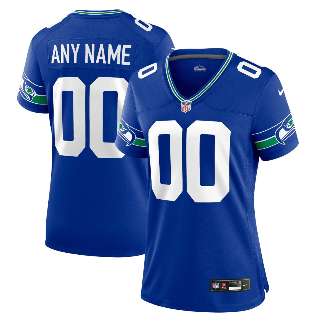 Seattle Seahawks Women's Throwback Custom Jersey | NFL Outlet