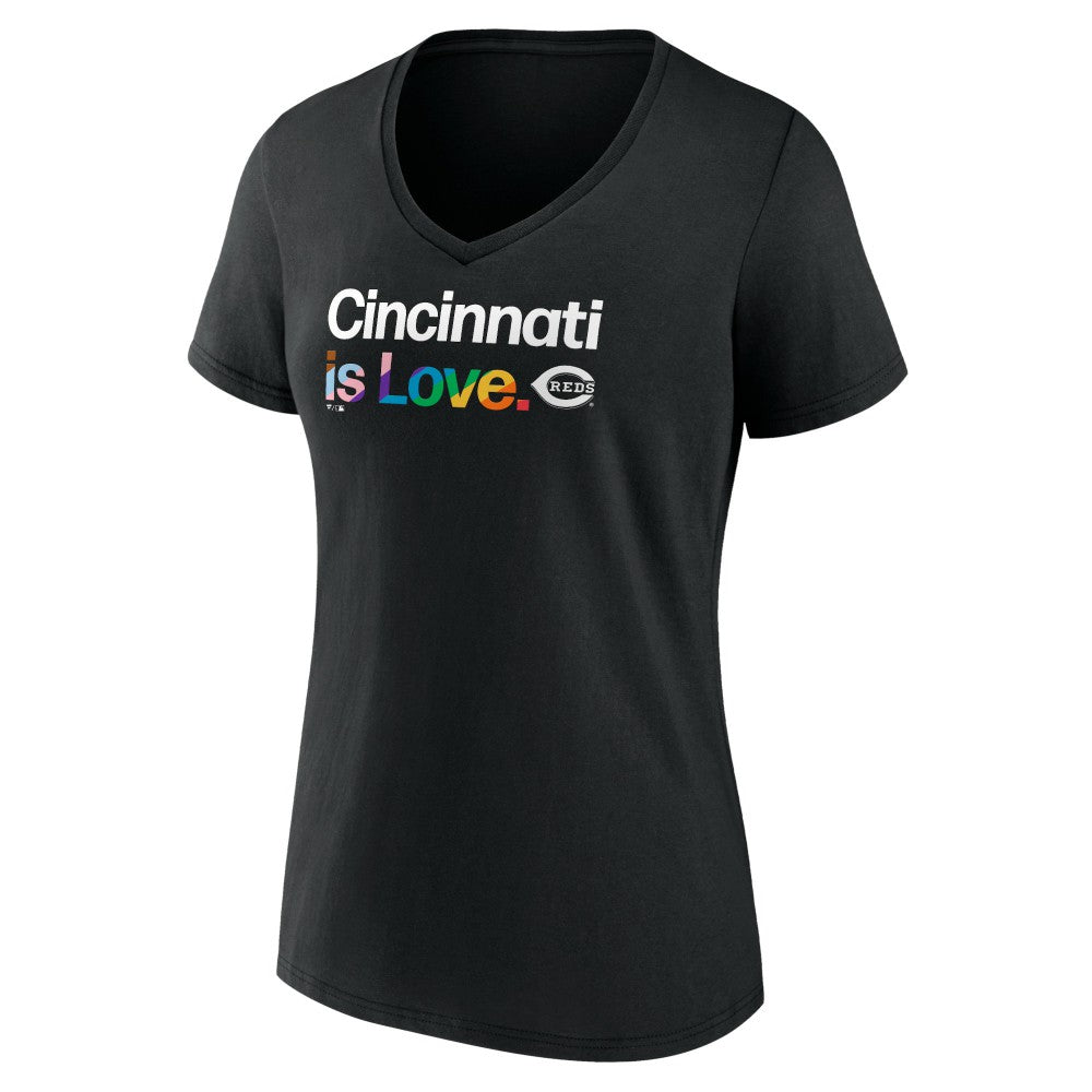 Cincinnati Reds Women's City Pride V-Neck T-Shirt - MLB T-shirts