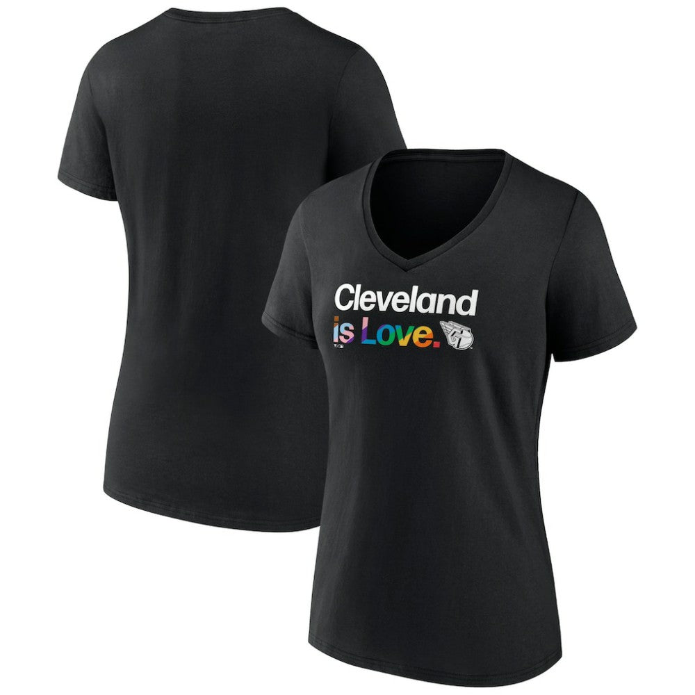Cleveland Guardians Women's City Pride V-Neck T-Shirt - MLB T-shirts
