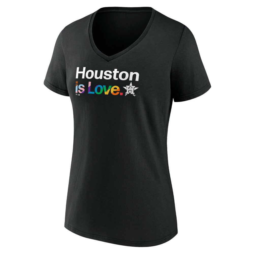Houston Astros Women's City Pride V-Neck T-Shirt - MLB T-shirts