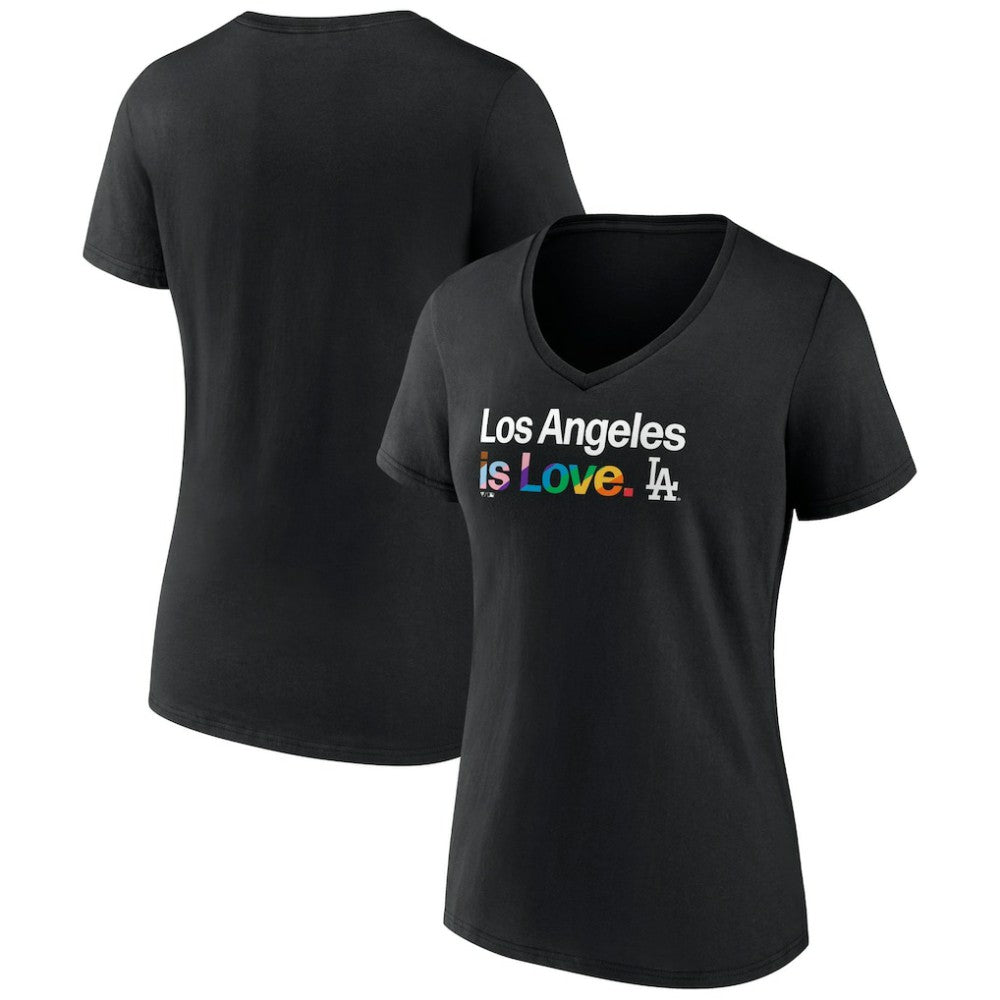 Los Angeles Dodgers Women's City Pride V-Neck T-Shirt - MLB T-shirts