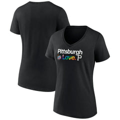 Pittsburgh Pirates Women's City Pride V-Neck T-Shirt - MLB T-shirts
