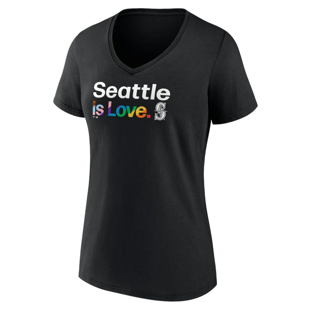 Seattle Mariners Women's City Pride V-Neck T-Shirt - MLB T-shirts