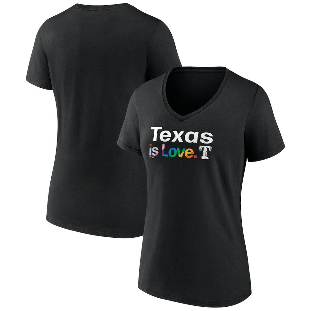 Texas Rangers Women's City Pride V-Neck T-Shirt - MLB T-shirts
