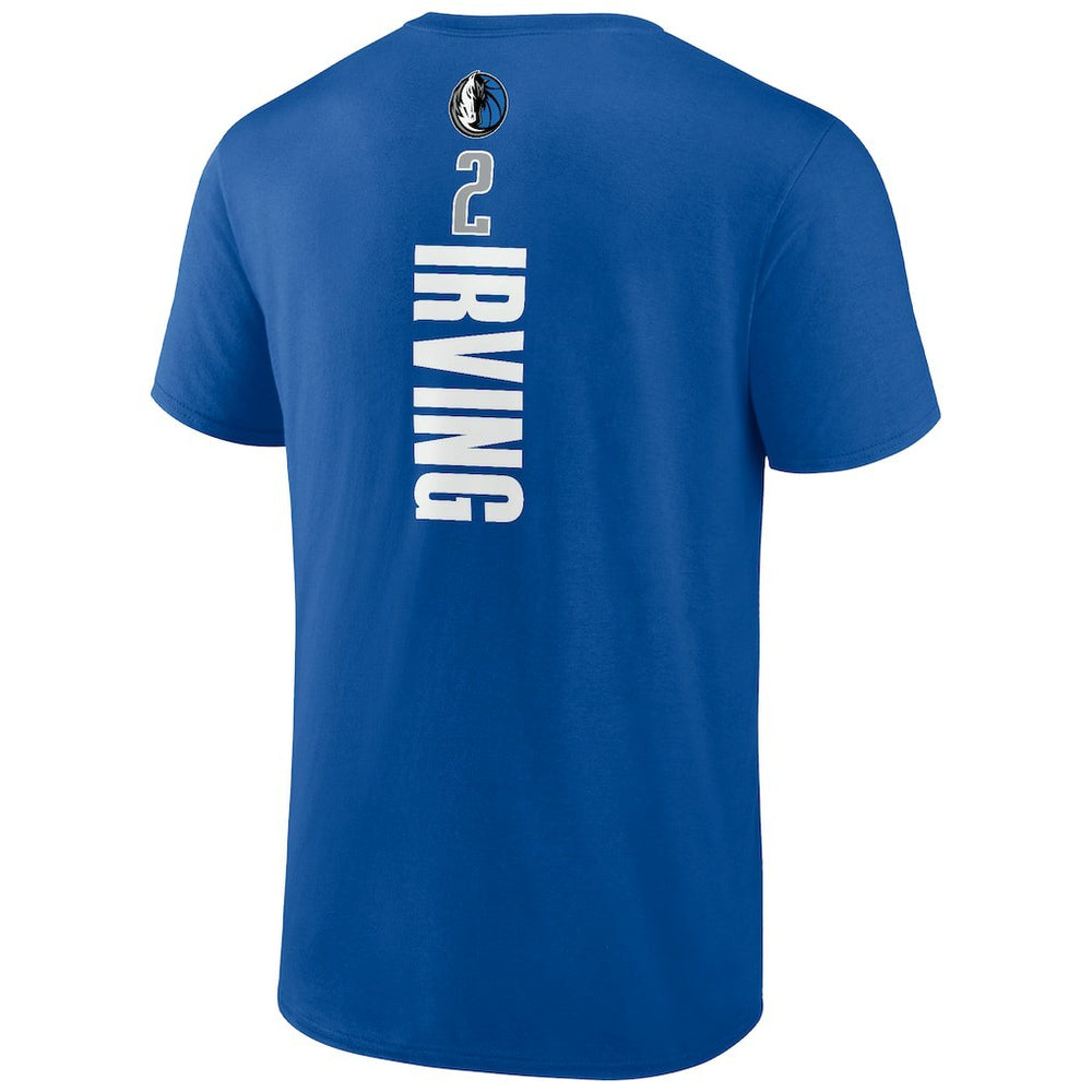 Royal Kyrie Irving Dallas Mavericks Playmaker Name & Number T-Shirt sale | NBA