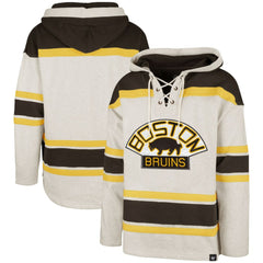 Boston Bruins '47 Rockaway Lacer Pullover Hoodie -  NHL Hoodies