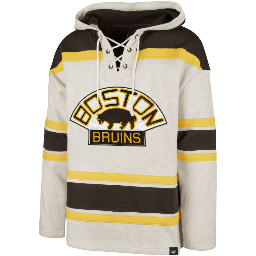 Boston Bruins '47 Rockaway Lacer Pullover Hoodie -  NHL Hoodies
