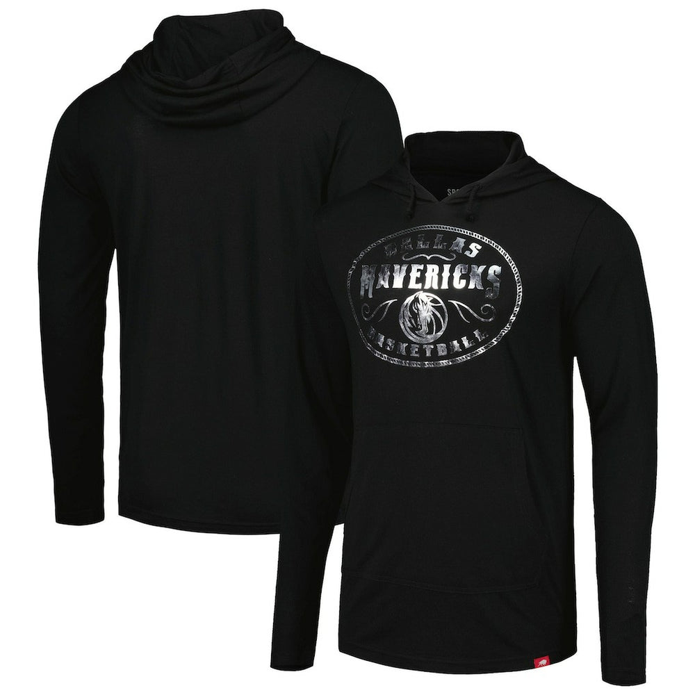 Black Dallas Mavericks Sportiqe Unisex Rowan Tri-Blend Long Sleeve Hoodie T-Shirt sale | NBA