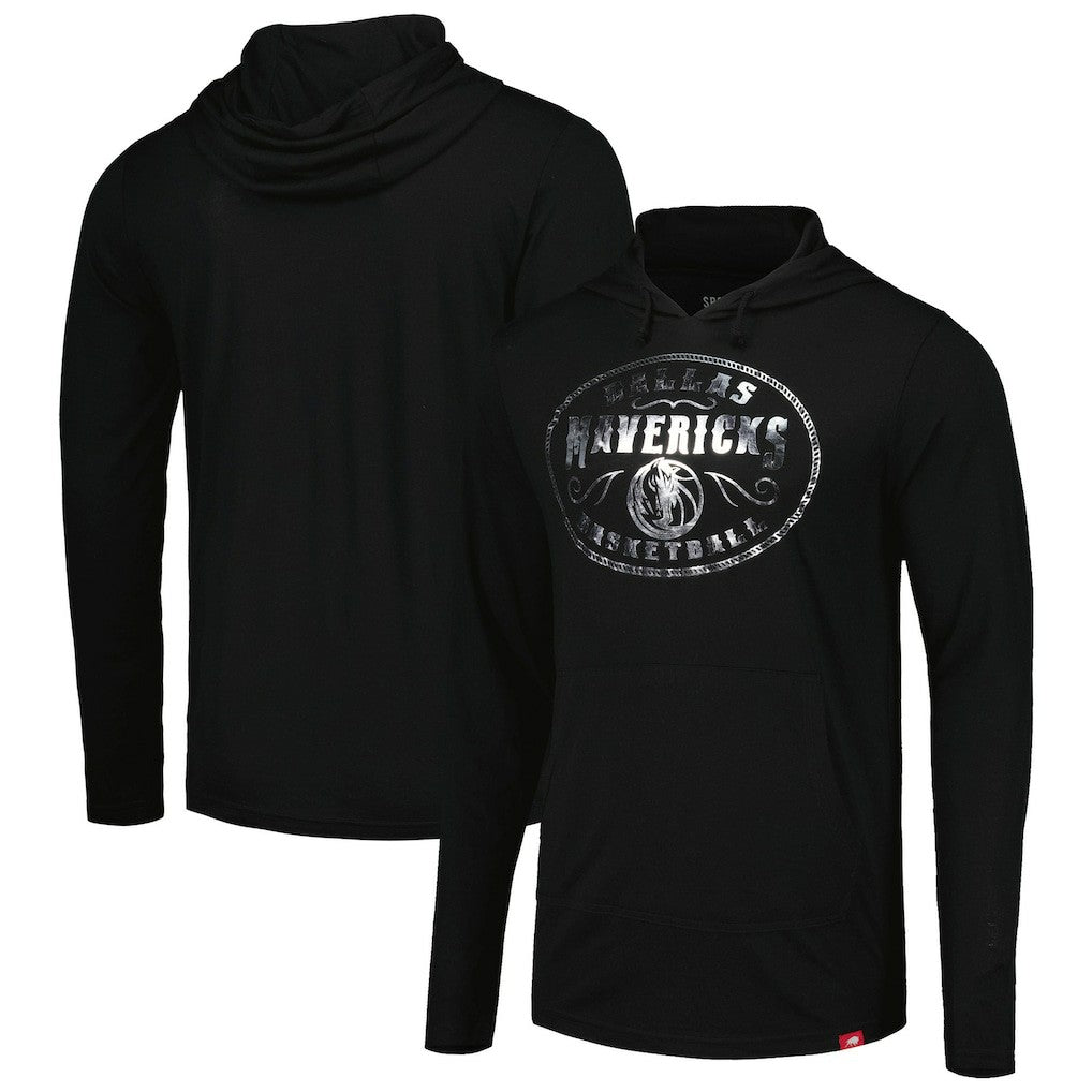 Black Dallas Mavericks Sportiqe Unisex Rowan Tri-Blend Long Sleeve Hoodie T-Shirt sale | NBA
