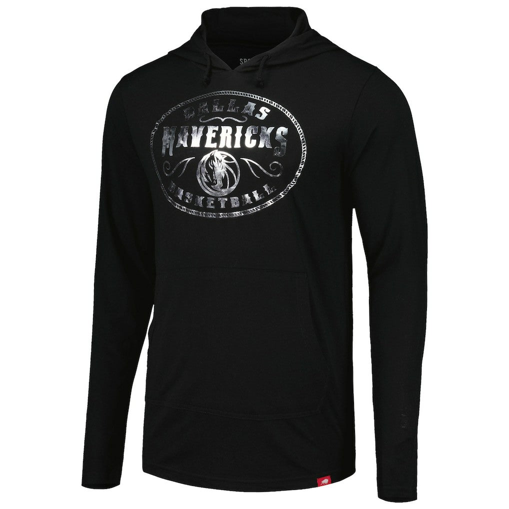 Black Dallas Mavericks Sportiqe Unisex Rowan Tri-Blend Long Sleeve Hoodie T-Shirt sale | NBA