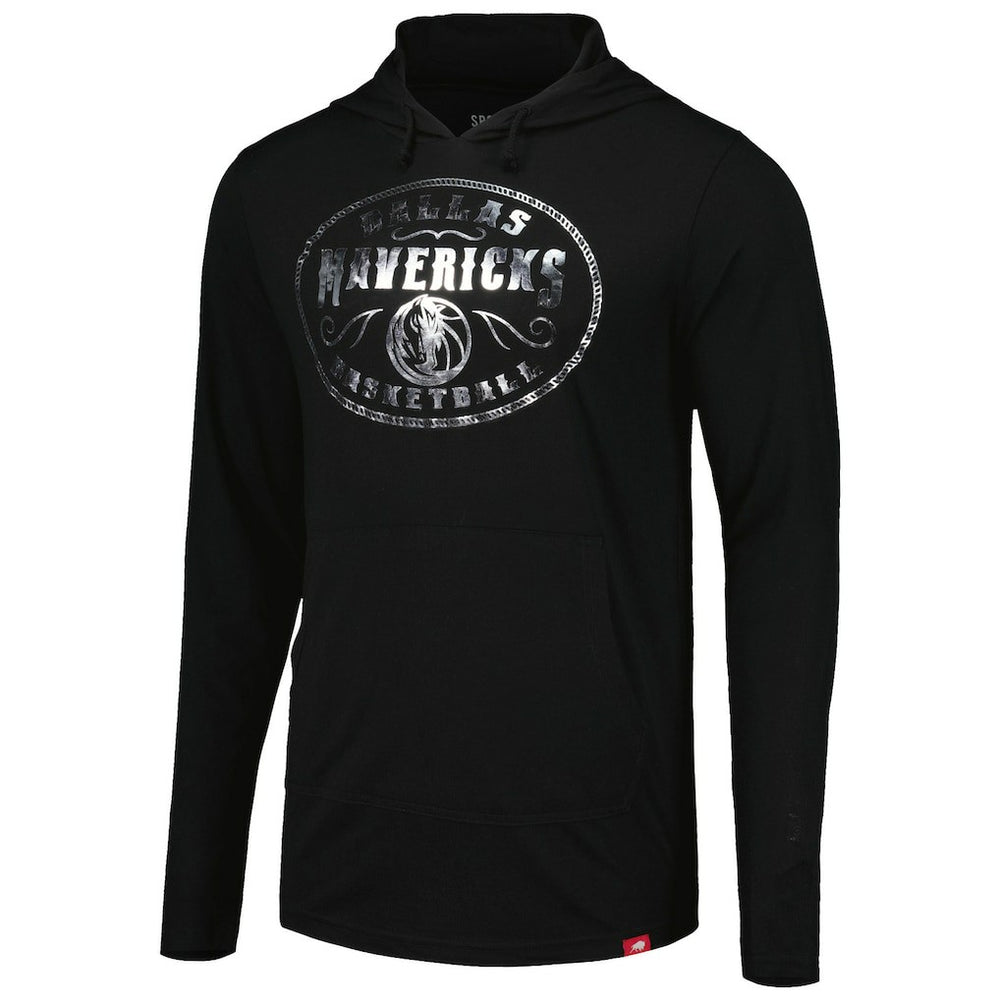 Black Dallas Mavericks Sportiqe Unisex Rowan Tri-Blend Long Sleeve Hoodie T-Shirt sale | NBA