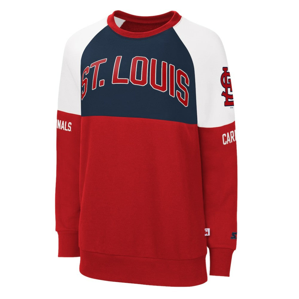 St. Louis Cardinals Starter Women's Baseline Raglan Pullover Sweatshirt - MLB Pullover