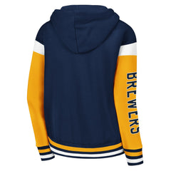 Milwaukee Brewers Starter Women's Homestretch Full-Zip Hoodie - MLB Hoodies