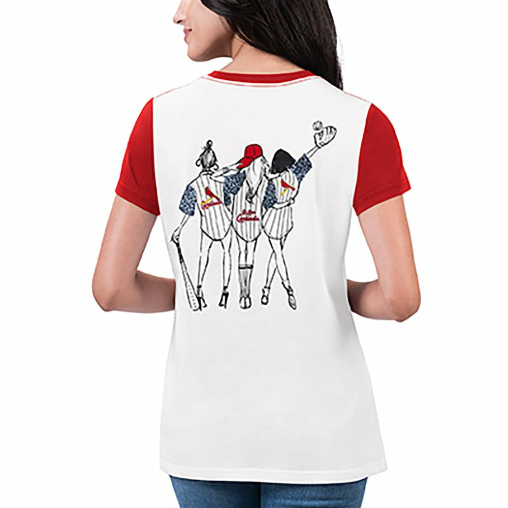 St. Louis Cardinals G-III 4Her by Carl Banks Women's Illustration Ringer T-Shirt - MLB T-shirts