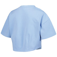 Light Blue Golden State Warriors Lusso Women's Nola Faded Tonal Cropped T-Shirt sale | NBA