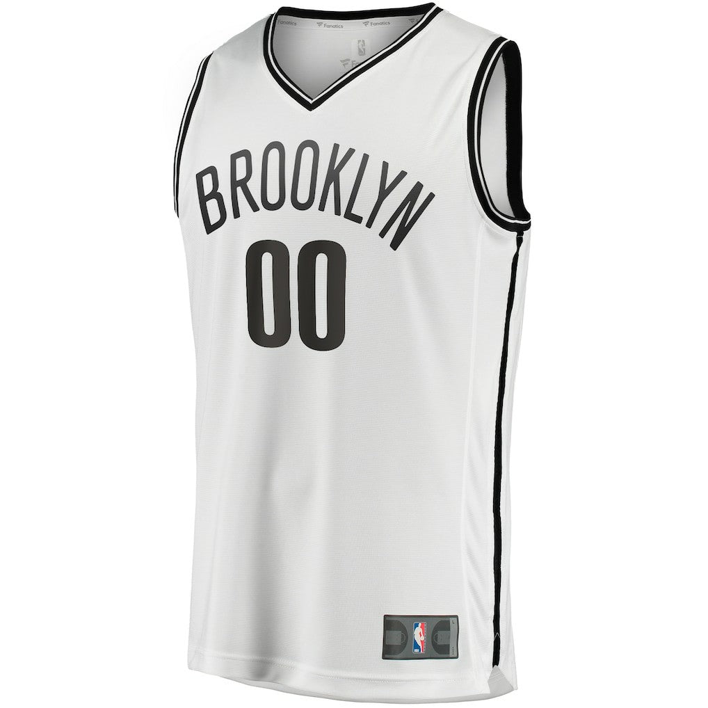 White Brooklyn Nets Youth Fast Break Replica Custom Jersey | NBA