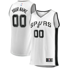 White San Antonio Spurs Youth Fast Break Replica Custom Jersey | NBA