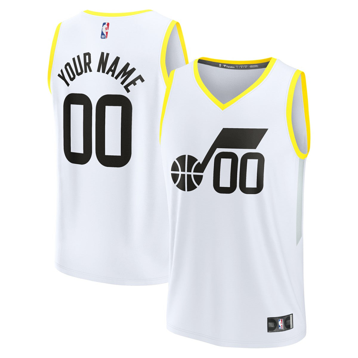 White Utah Jazz Youth Fast Break Replica Custom Jersey | NBA