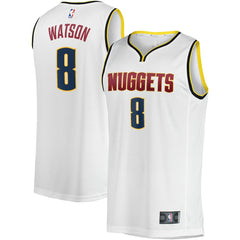 White Peyton Watson Denver Nuggets Fast Break Player Jersey sale | NBA