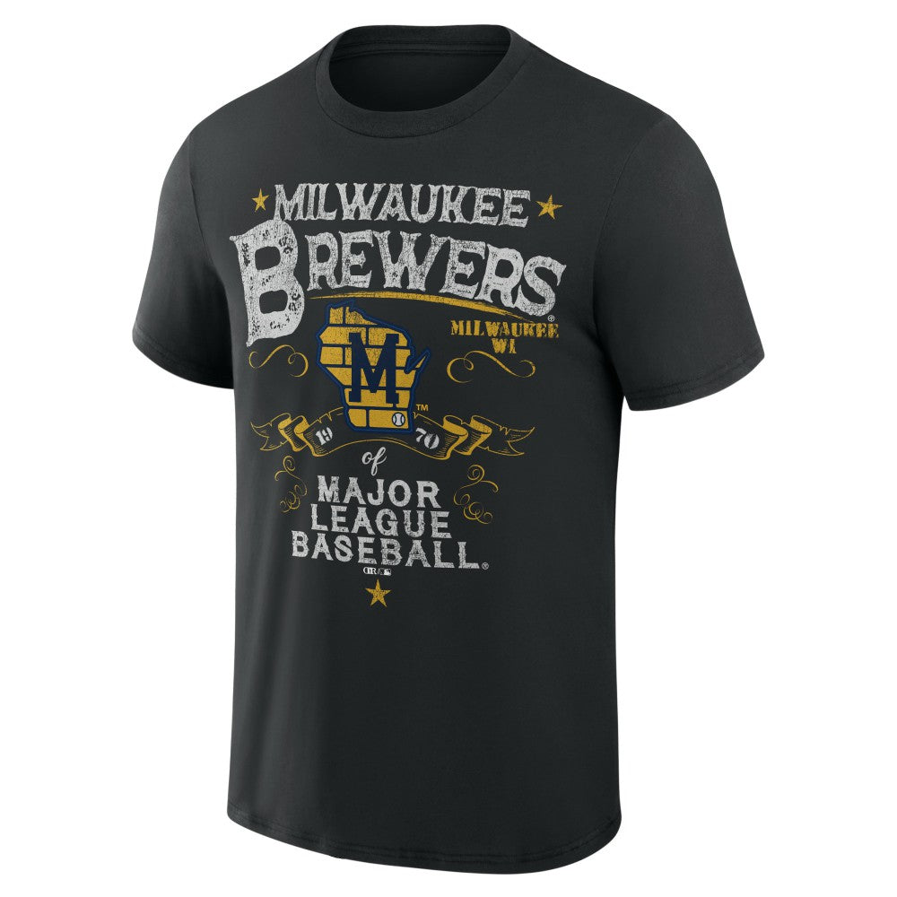 Milwaukee Brewers Darius Rucker Collection by Fanatics Beach Splatter T-Shirt - MLB T-shirts