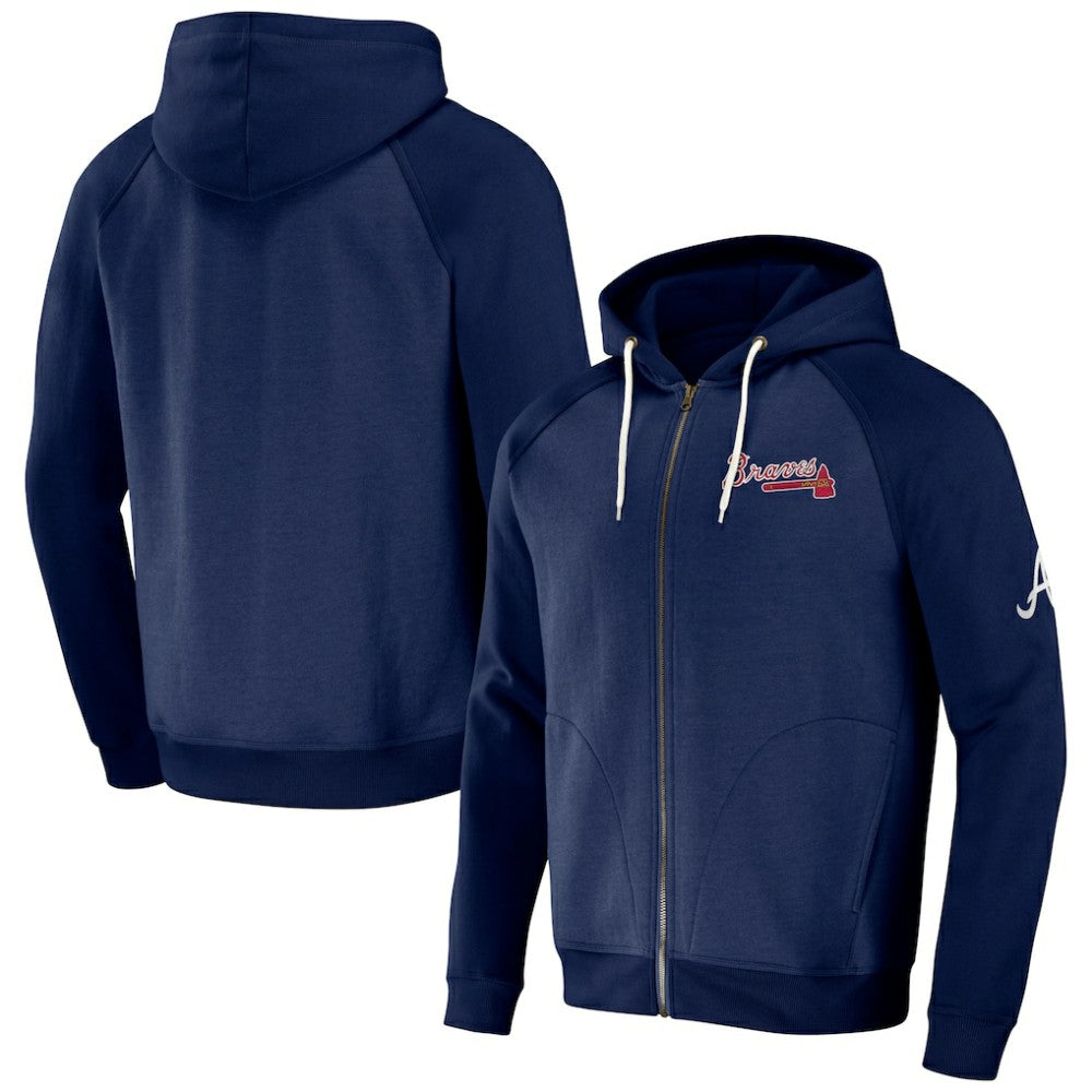 Atlanta Braves Darius Rucker Collection by Fanatics Raglan Full-Zip Hoodie - MLB Hoodies